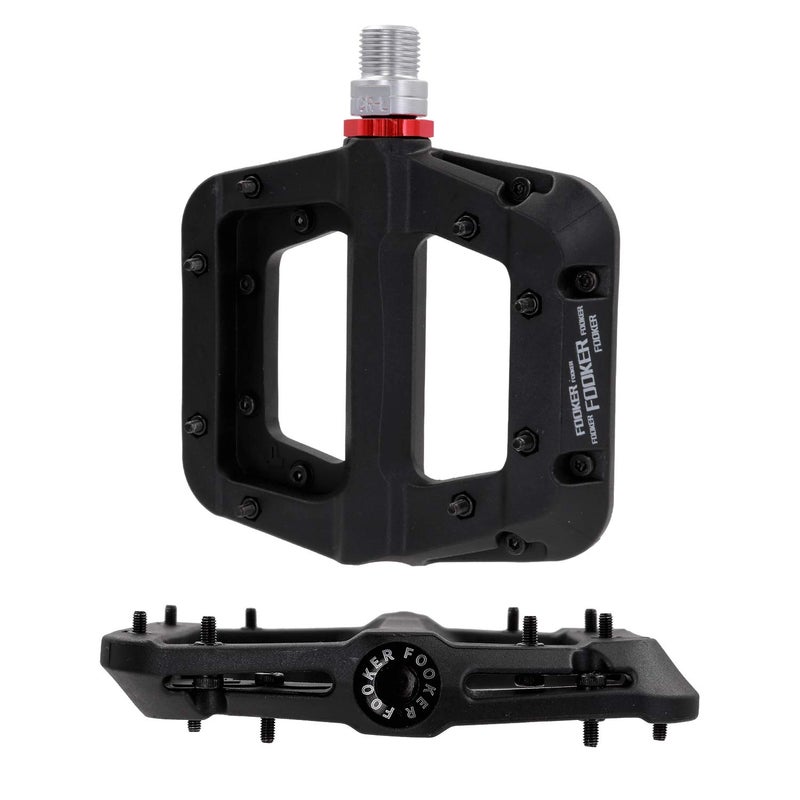 FOOKER MTB Pedals Mountain Bike Pedals 3 Bearing Non-Slip Lightweight Nylon Fiber Bicycle Platform Pedals for BMX MTB 9/16" - Image 3
